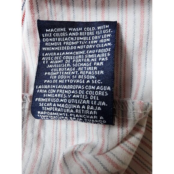 NAUTICA Red White Blue Striped Classic Preppy STANDARD Pillow Cases -Set of 2 - Picture 8 of 8